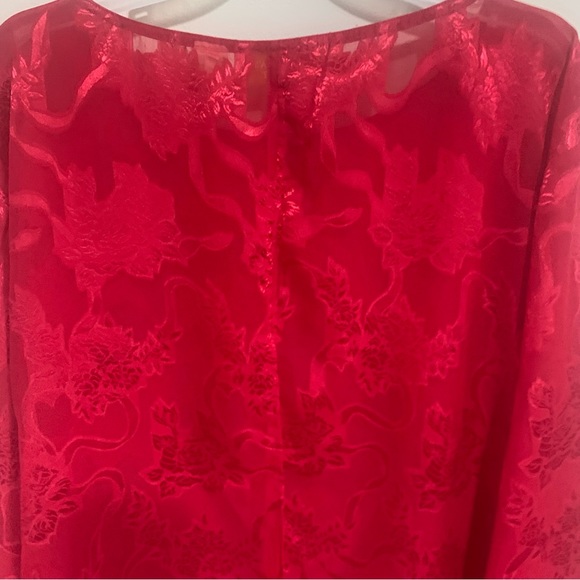 Victoria Secret Vintage Semi Sheer Floral Long Sleeve Blouse - Picture 9 of 13